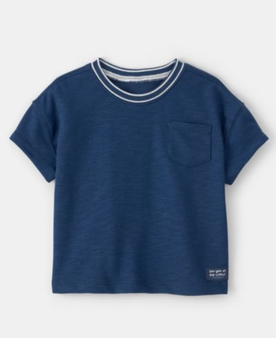 Carter's Boys' Toddler 2T-5T French Terry Pocket Short-Sleeve T-Shirt
