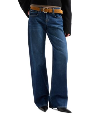 7 For All Mankind Женские джинсы прямого кроя с низкой посадкой