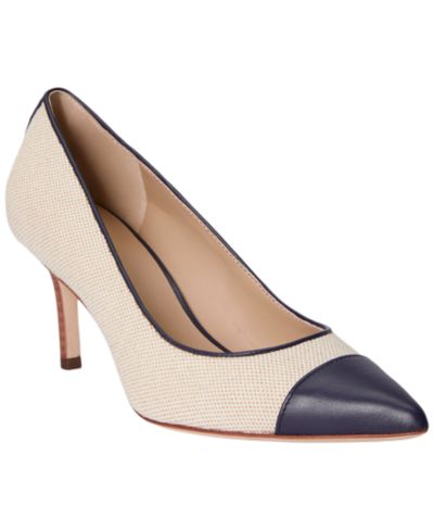 Lauren Ralph Lauren Women's Lanette Washed Canvas Slip-On Pumps