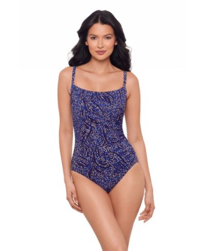 Miraclesuit Women's Underwired Square Neck One-Piece Swimsuit
