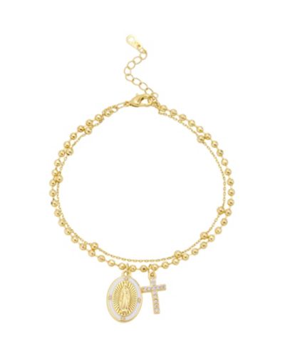 Браслет Unwritten Cubic Zirconia Virgin Mary Double Layer Charm