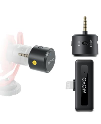 Movo WM-VXR10 Wireless Shotgun Mic Adapter for iPhone/Lightning Devices