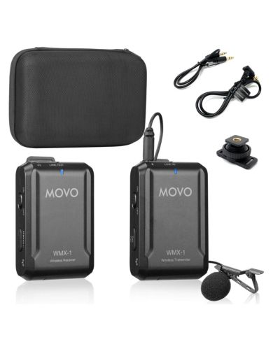 Movo WMX-1 Wireless Lavalier Microphone System for Cameras and Smartphones