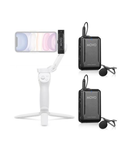 Movo Edge-Di-Duo Dual Wireless Lavalier Microphone System for iPhone & iPad