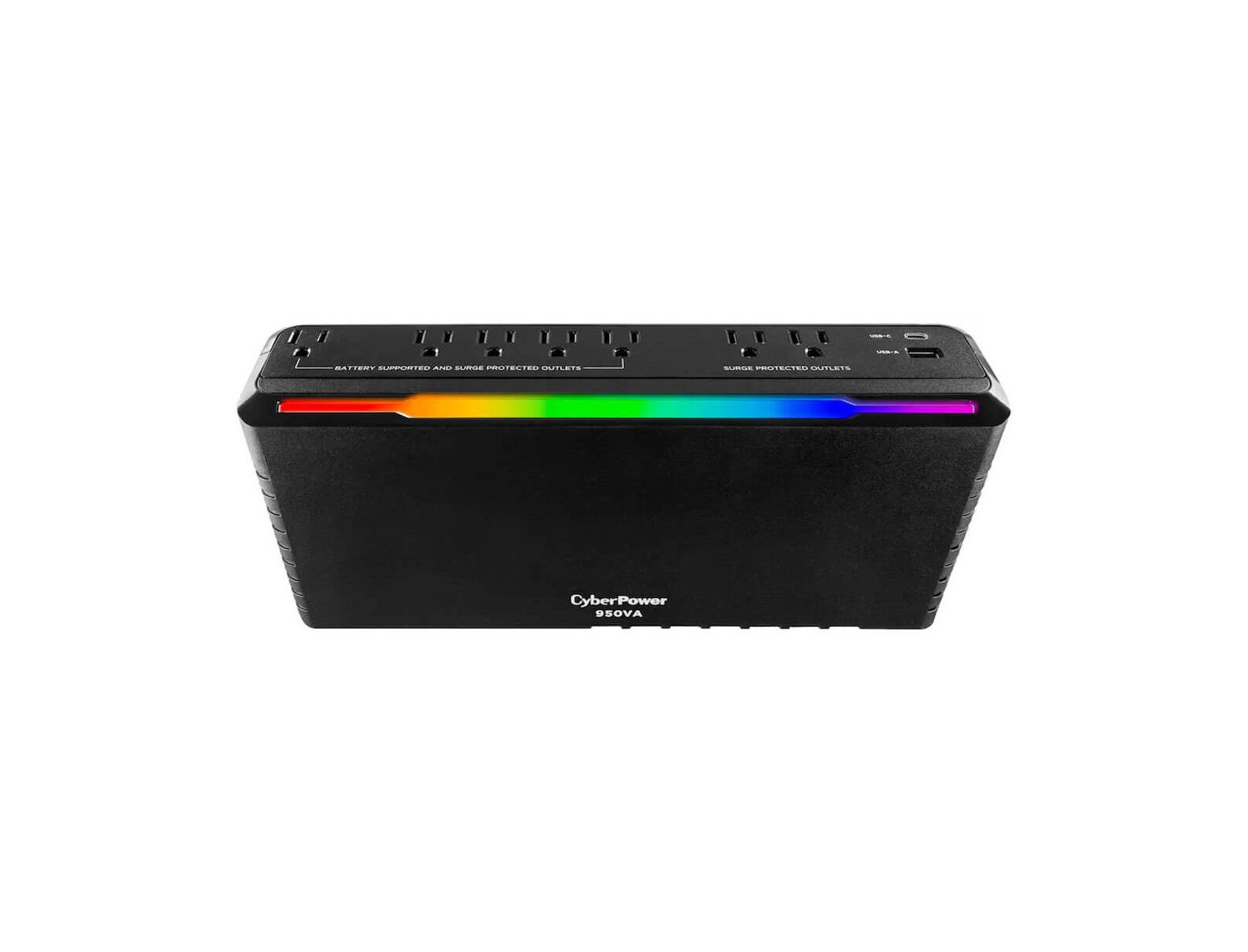 Cyberpower GX950UC ИБП на 7 розеток с защитой от перенапряжения и RGB-подсветкой