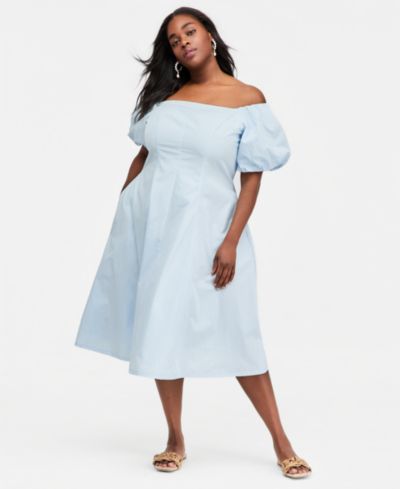 Женское платье миди On 34th Plus Size Off-The-Shoulder