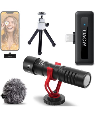 Movo VXR10 Wireless Shotgun Microphone for Lightning iPhone and iPad