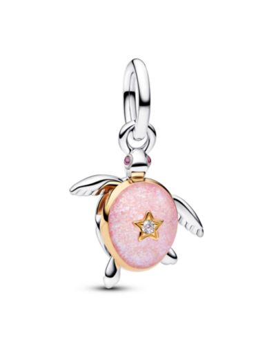 Pandora 2026 Pink Sea Turtle шарм с розовой морской черепахой из выращенного алмаза