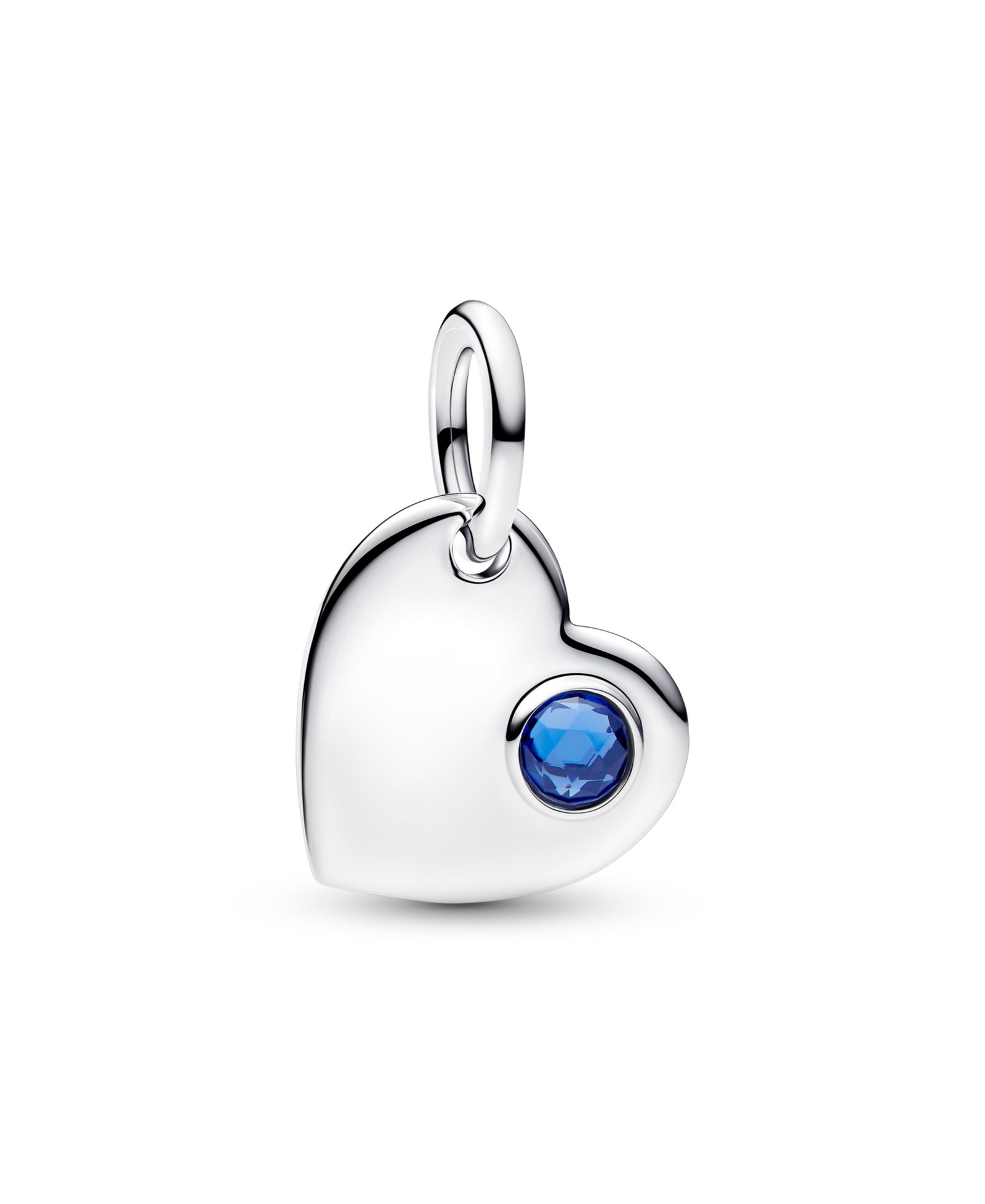Pandora September Engravable Heart Blue Stone подвеска-шарм