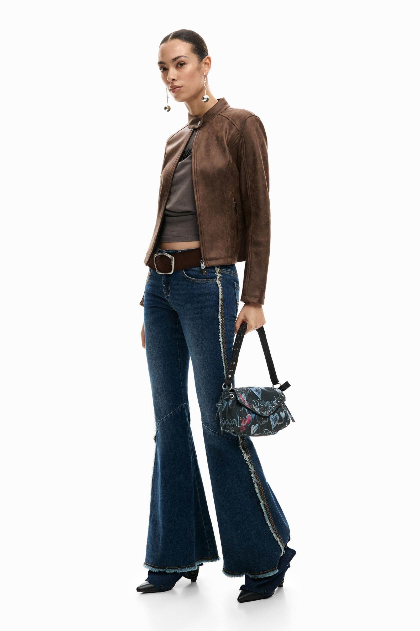 Desigual Women's Frayed Flare Jeans