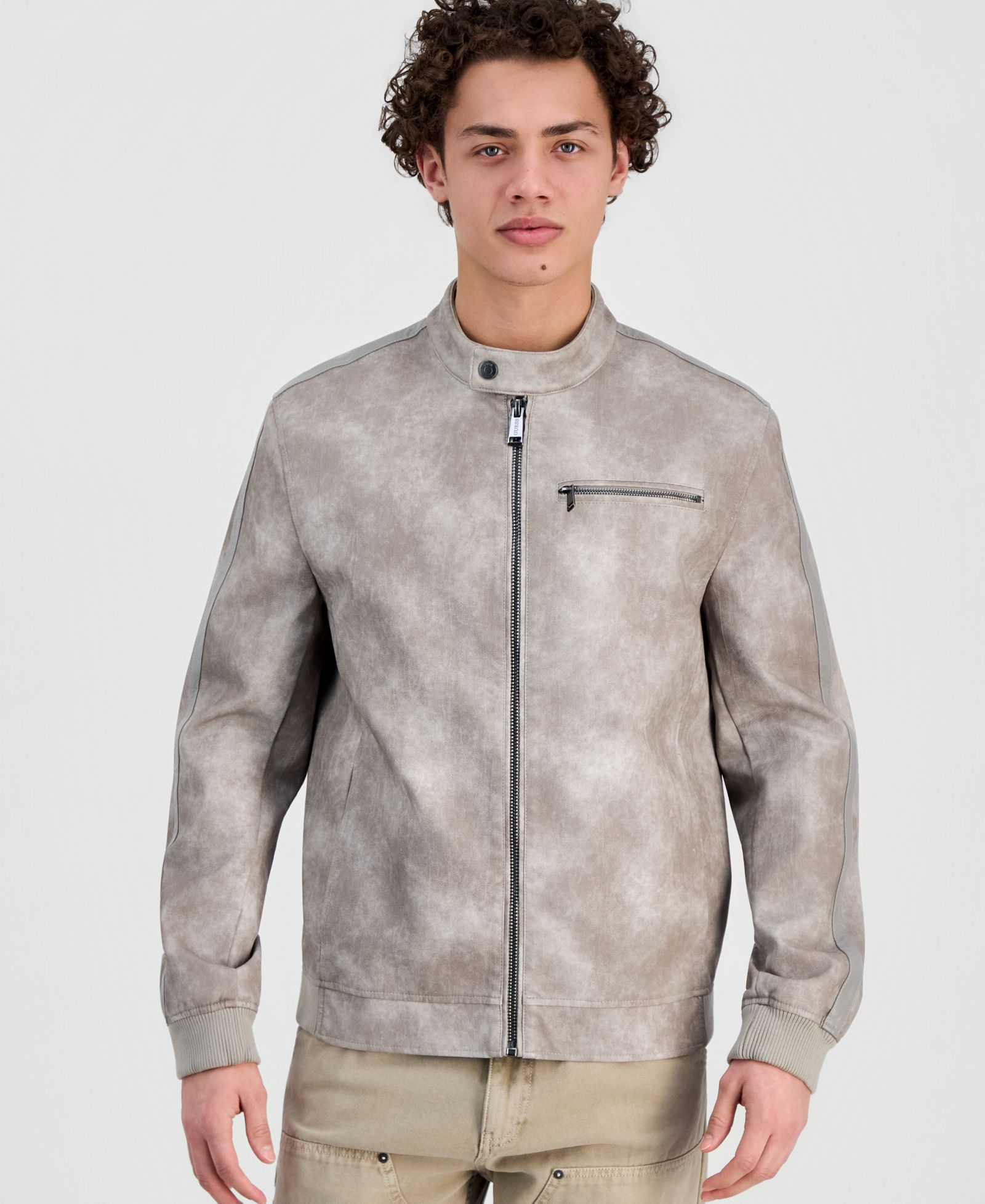 GUESS Men's Justin Faux-Leather Jacket