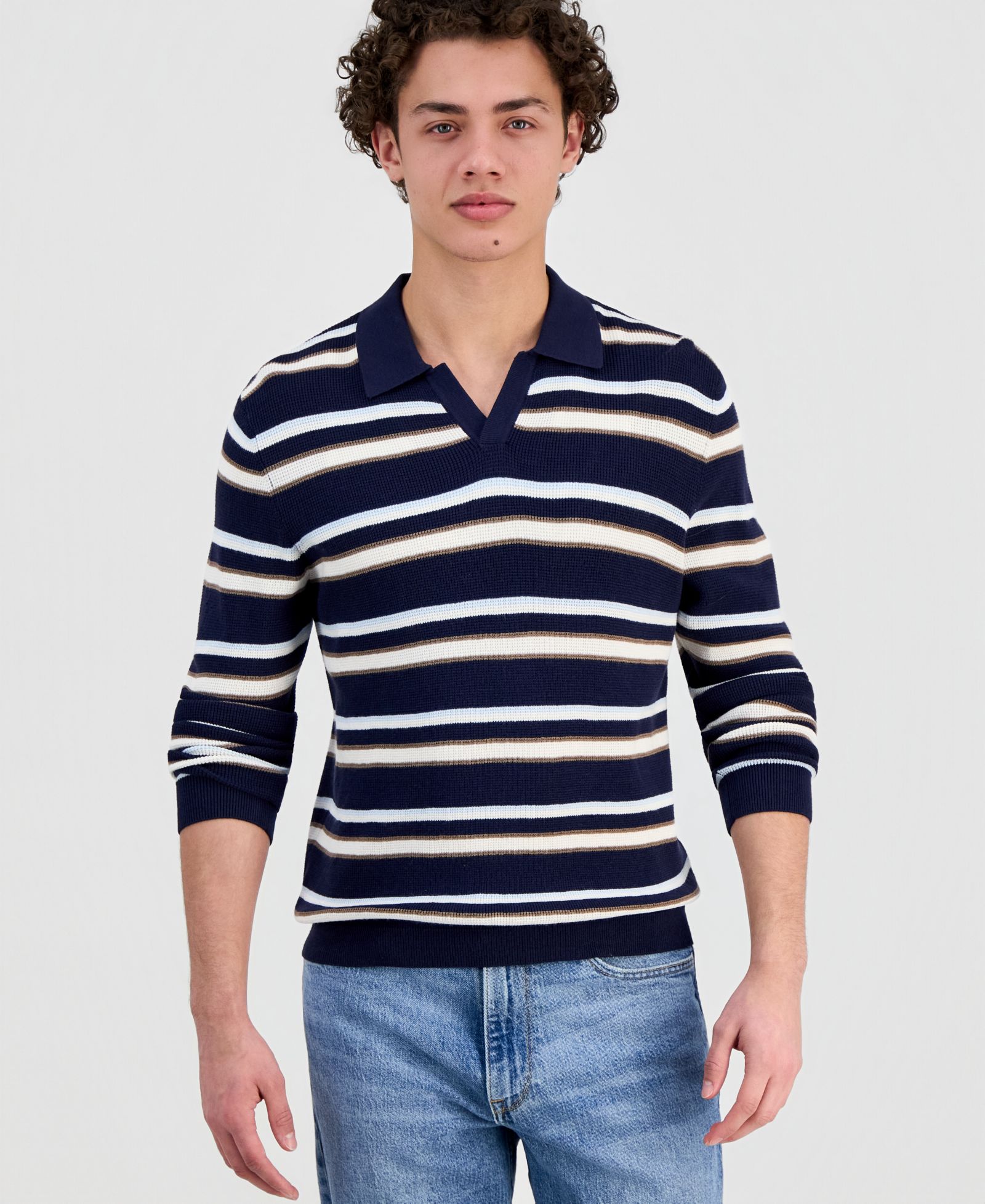 GUESS Мужская рубашка поло Stanton Striped