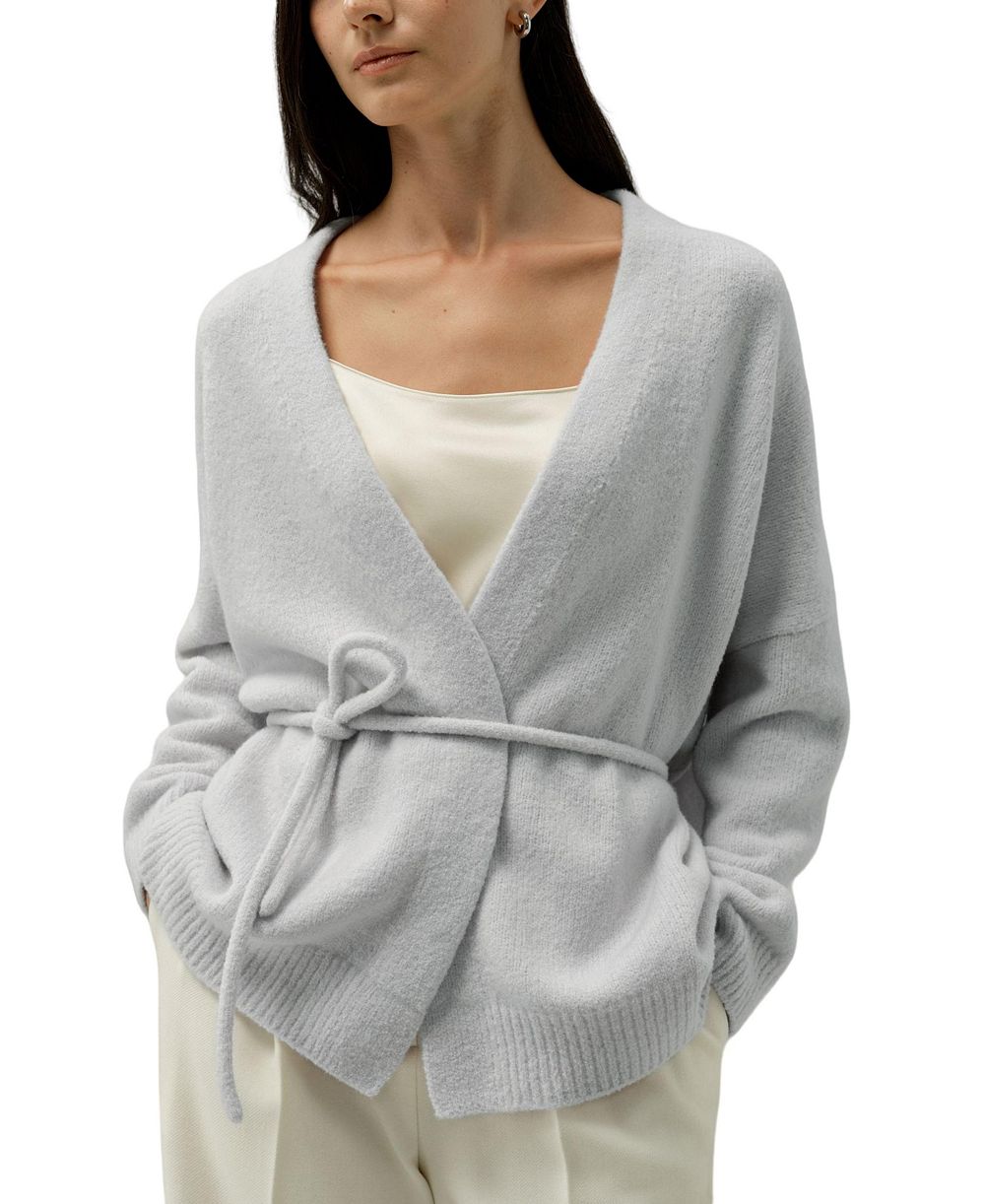 LILYSILK Женский кардиган-wrap из шелка и кашемира с трикотажной текстурой Boucle