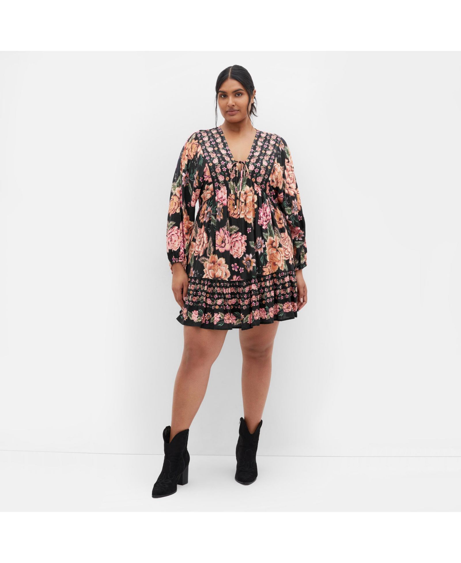 Платье CITY CHIC Plus Size Devine Mini Border Dress