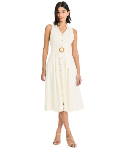 Женское платье Maggy London V-Neck Collared Midi