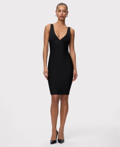 Платье Herve Leger Women's The Backstage V-Neck Midi