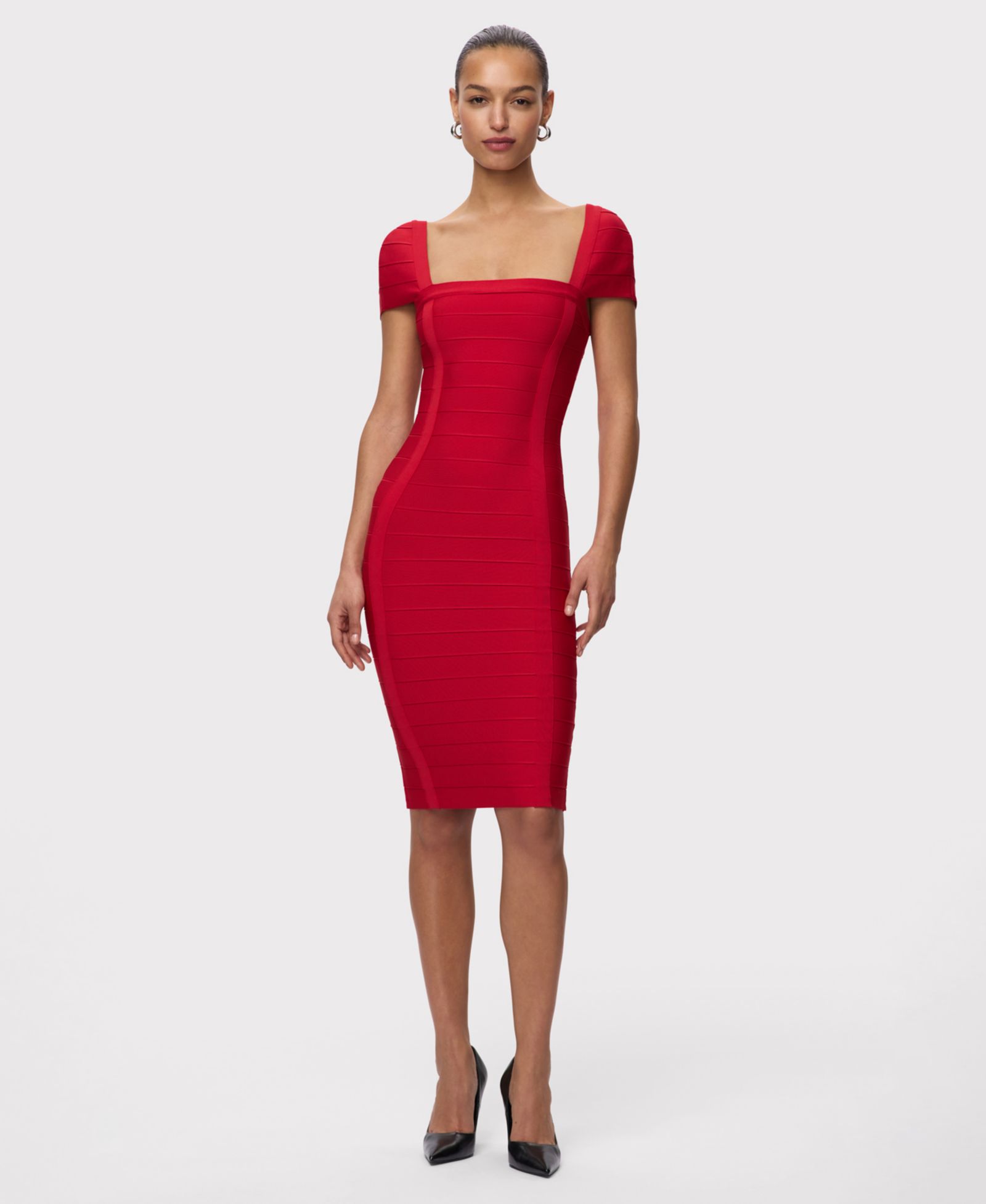 Herve Leger Женское платье Premiere Square Neck