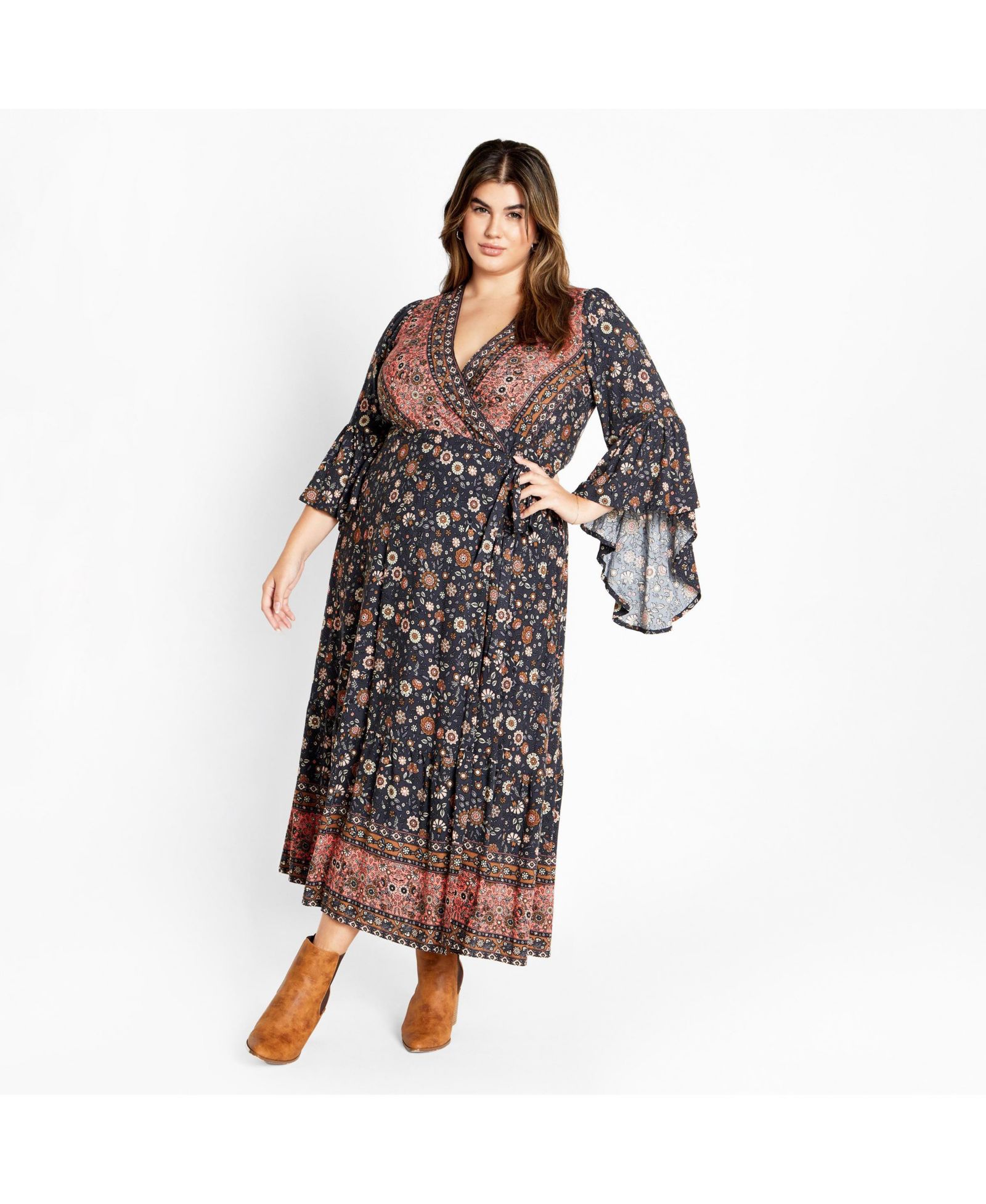 CITY CHIC Women's Belle Wrap Maxi Dress