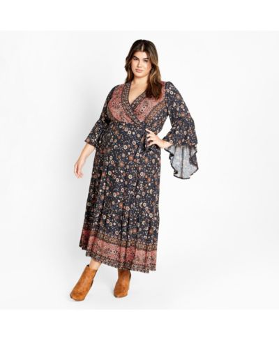 CITY CHIC Women's Belle Wrap Maxi Dress