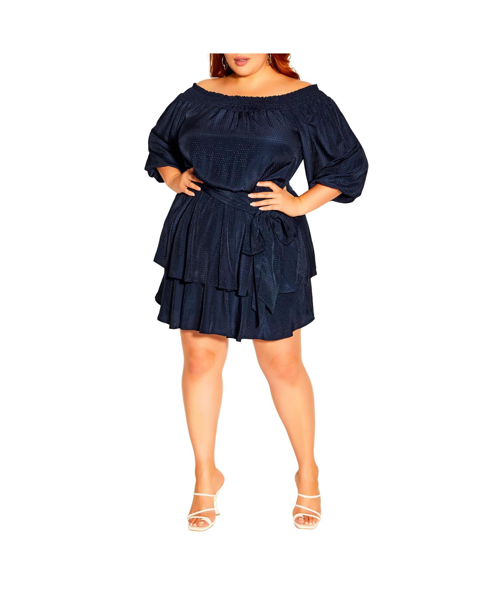 Платье CITY CHIC Plus Size с оборками