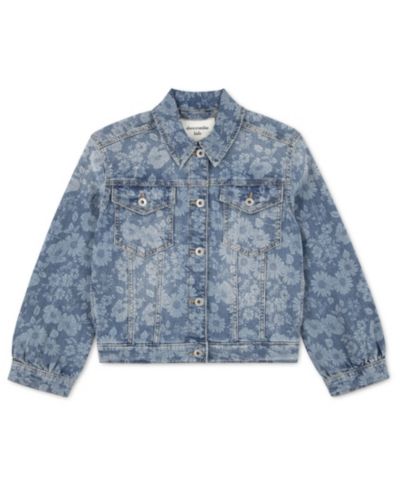 Детская джинсовая куртка abercrombie kids Girls' Oversized Floral Trucker