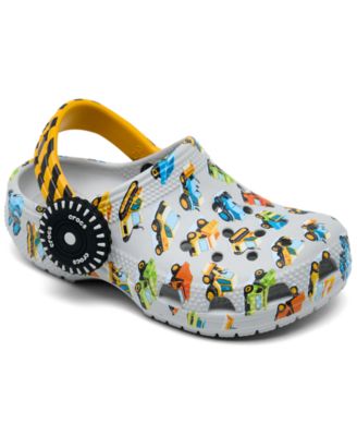 Детские кроксы Crocs Classic Construction Truck для малышей, эксклюзив Finish Line