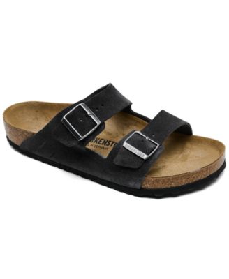 Birkenstock Men's Arizona Suede Leather Soft Footbed Sandals from Finish Line