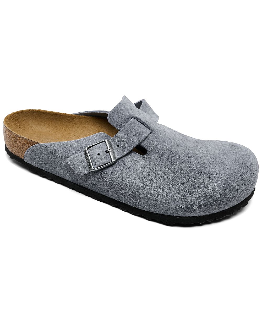Birkenstock мужские замшевые тапочки-слипоны Boston