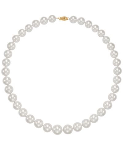 Колье с натуральным речным жемчугом (10-13mm) в 14k желтом золоте, 18”