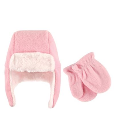 Детский набор шапка и варежки Hudson Baby Fleece Trapper Hat and Mitten Set