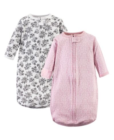 Hudson Baby Baby Girls Hudson Cotton Long-Sleeve Wearable Sleeping Bag