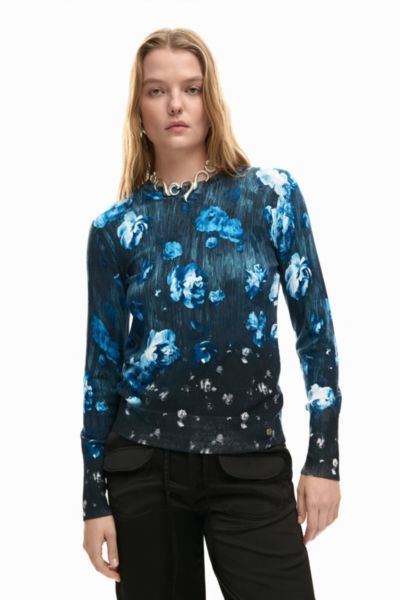 Desigual Женский свитер с цветочным принтом