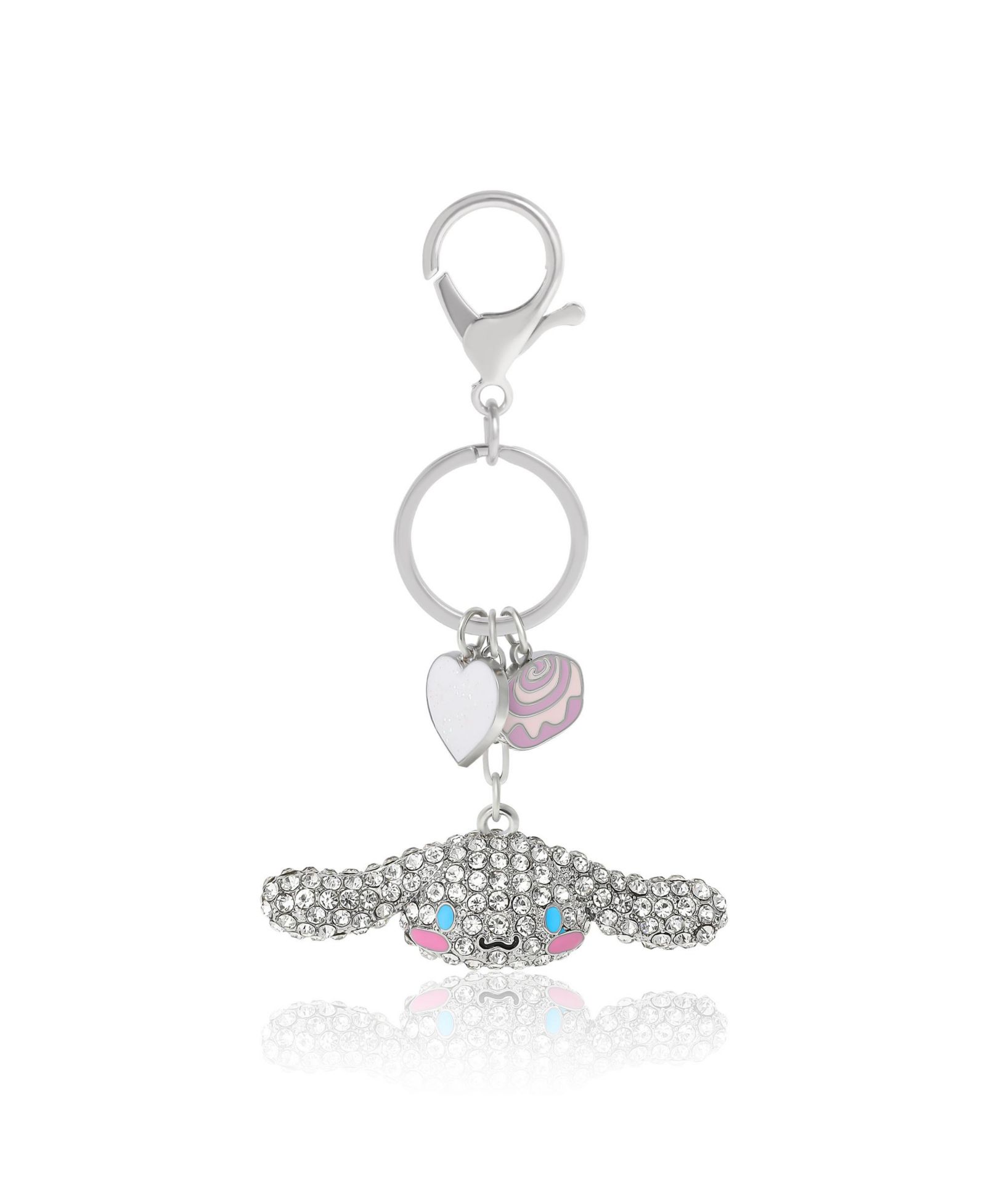 Hello Kitty Sanrio Cinnamoroll Crystal Keychain with Candy & Heart Charms