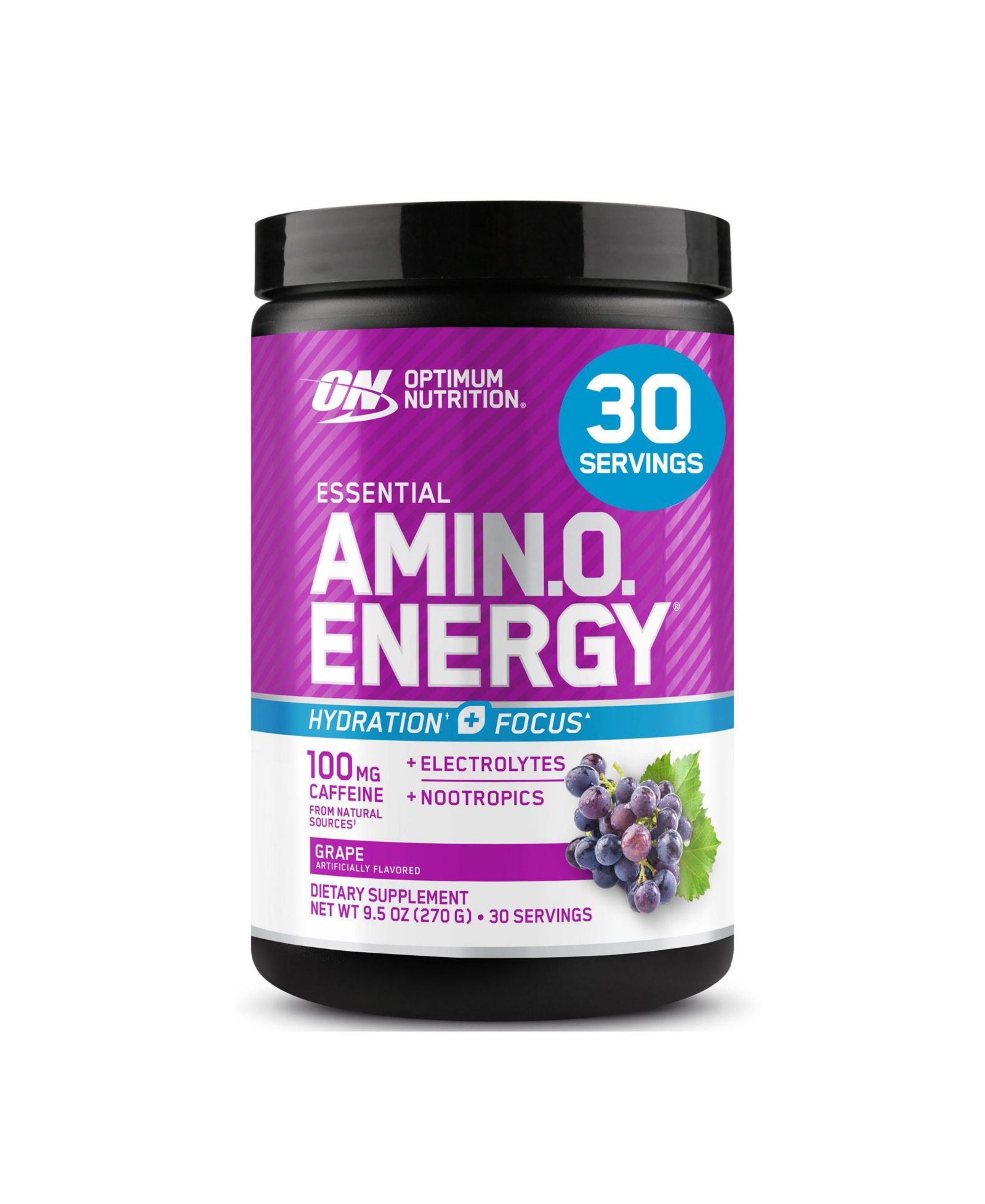 Optimum Nutrition Essential Amino Energy Hydration Plus Focus Powder Grape 30 порций