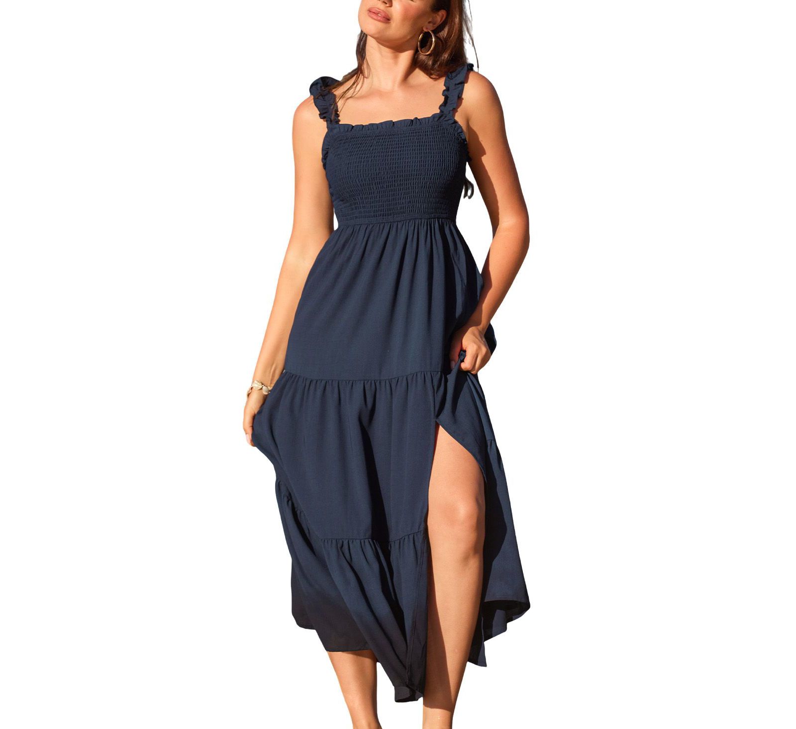 Женское пляжное платье Cupshe Bonus Points Blue Maxi
