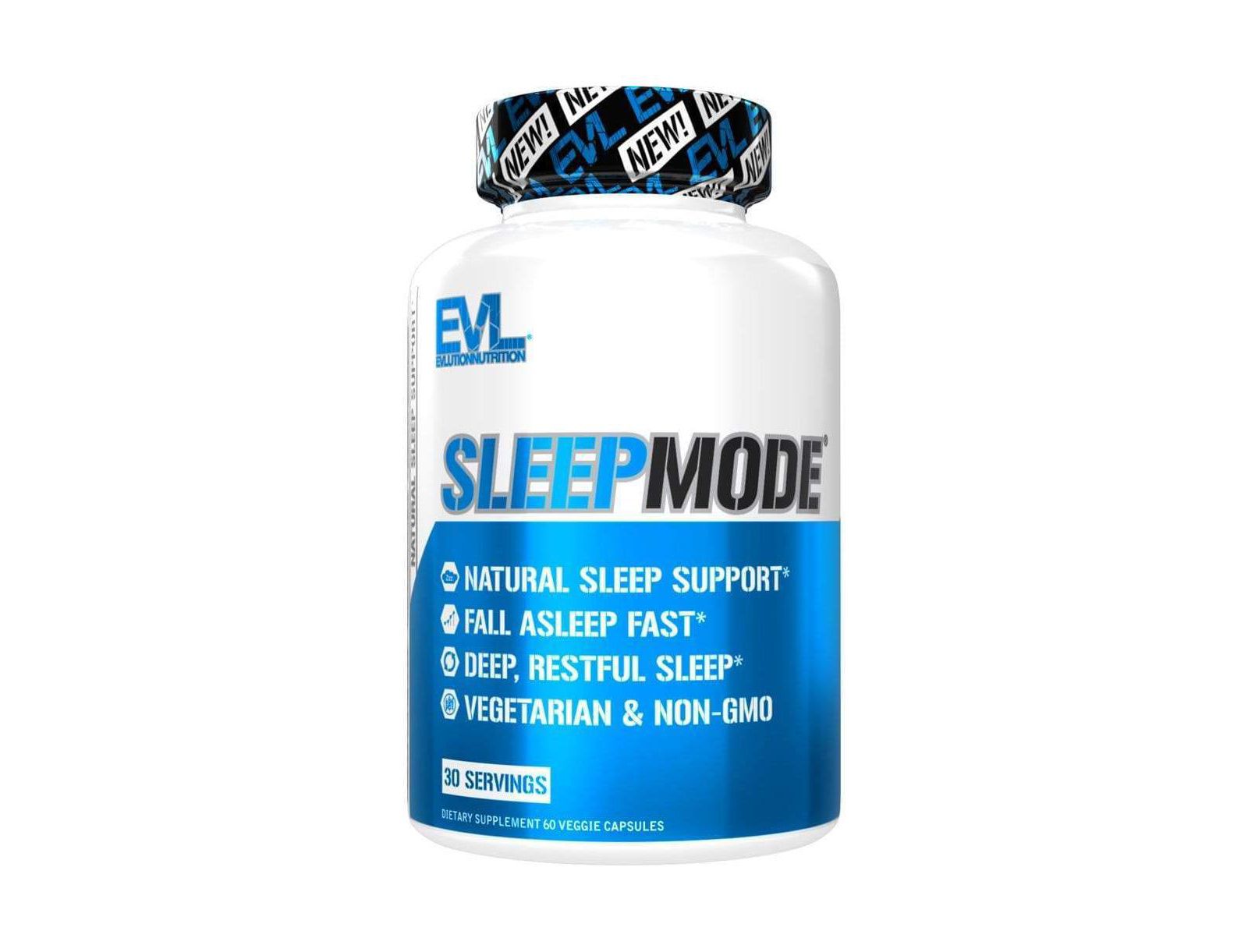 Капсулы EVL SleepMode - мелатонин, GABA, L-теанин и корень валерианы для расслабления и улучшения сна - Non-GMO