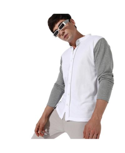 Cahoot Men's Campus Sutra-Men's Colourblocked Regular Fit Shirt