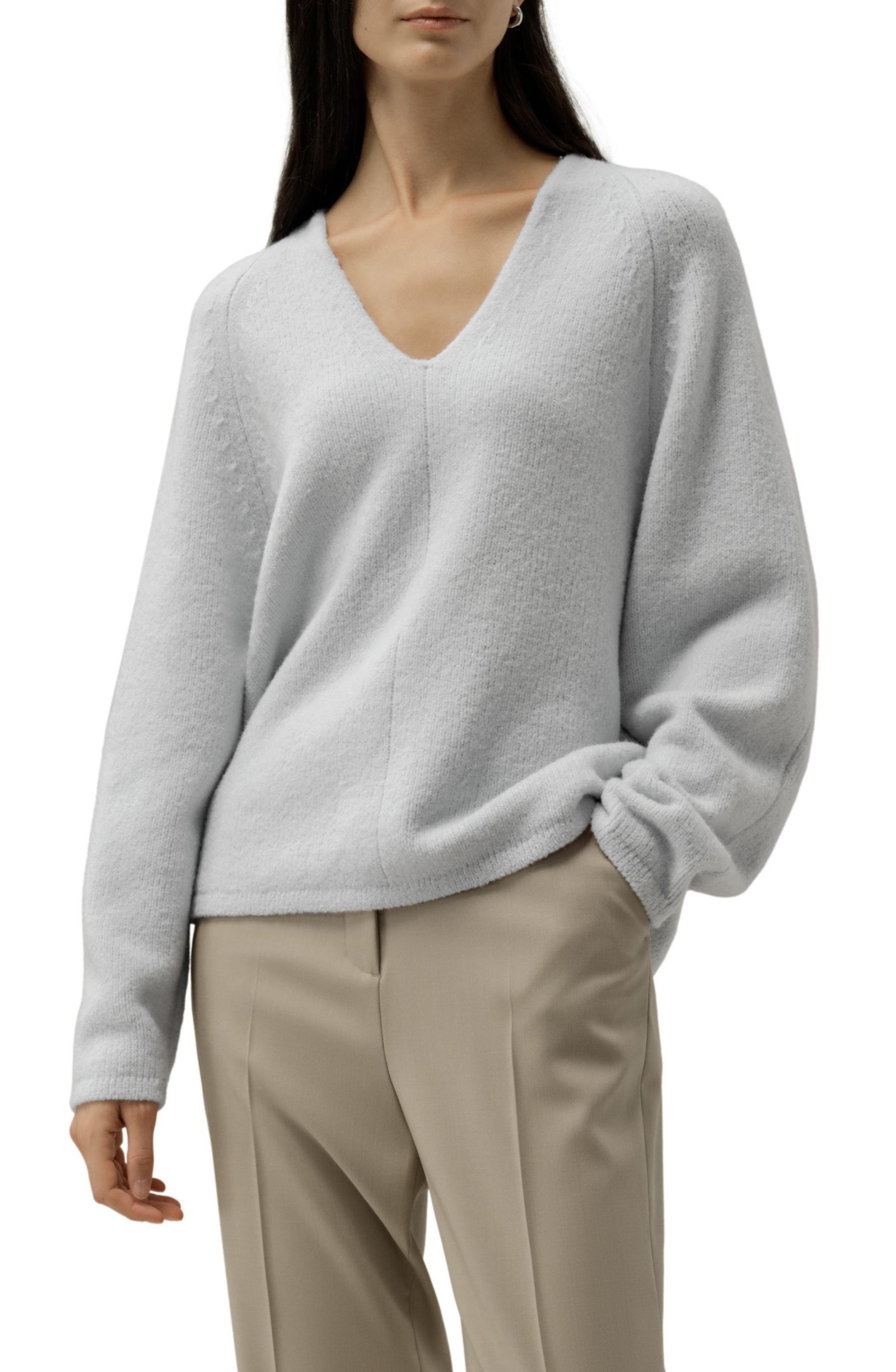 LILYSILK Women's Boucle Knit Silk-Cashmere Sweater