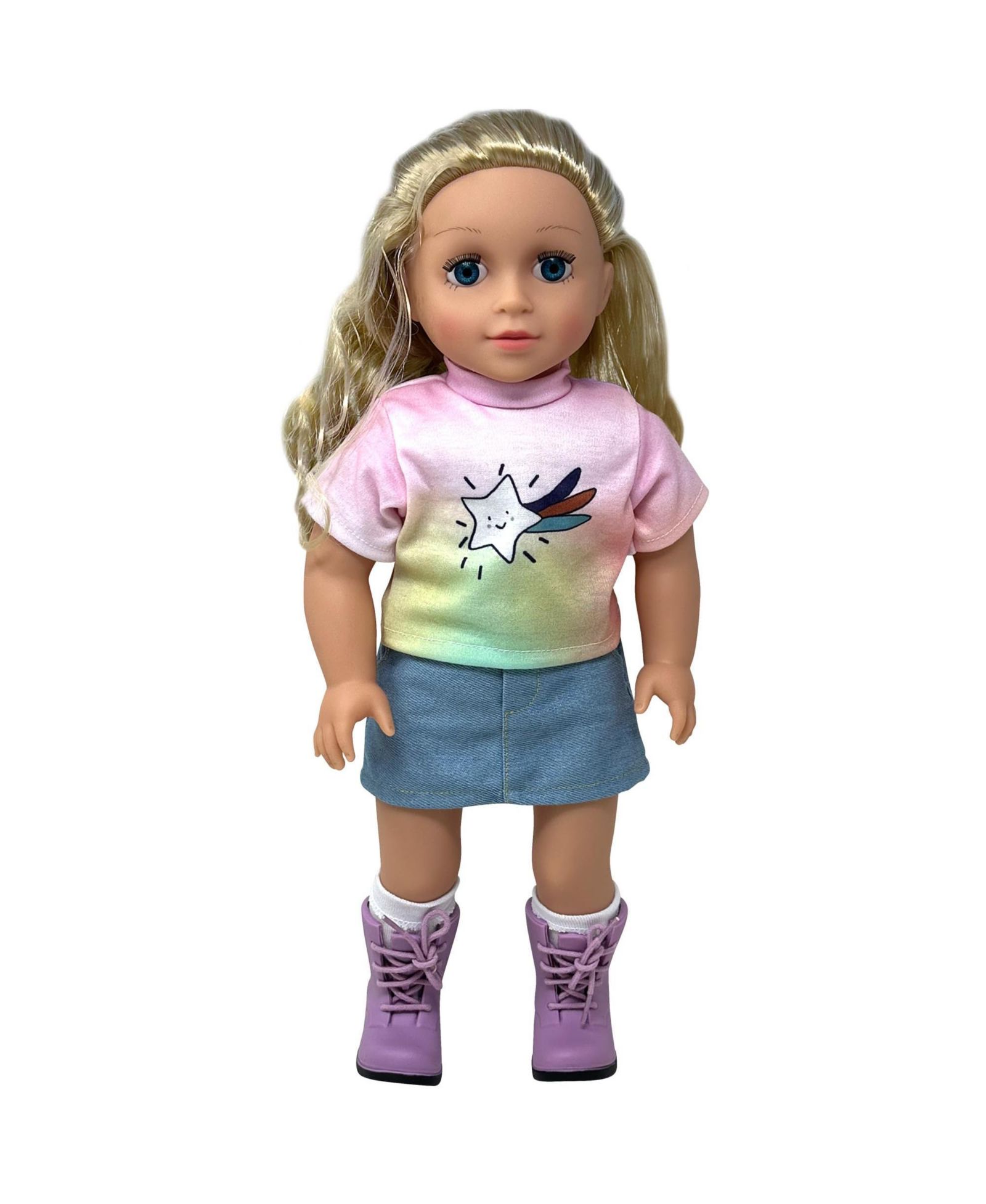 The New York Doll Collection 18" Poseable Soft-Hair Soft-Body Fashion Doll, Ages 3+