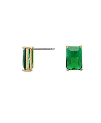 Rivka Friedman Kelly Green CZ Solitaire Stud Earring