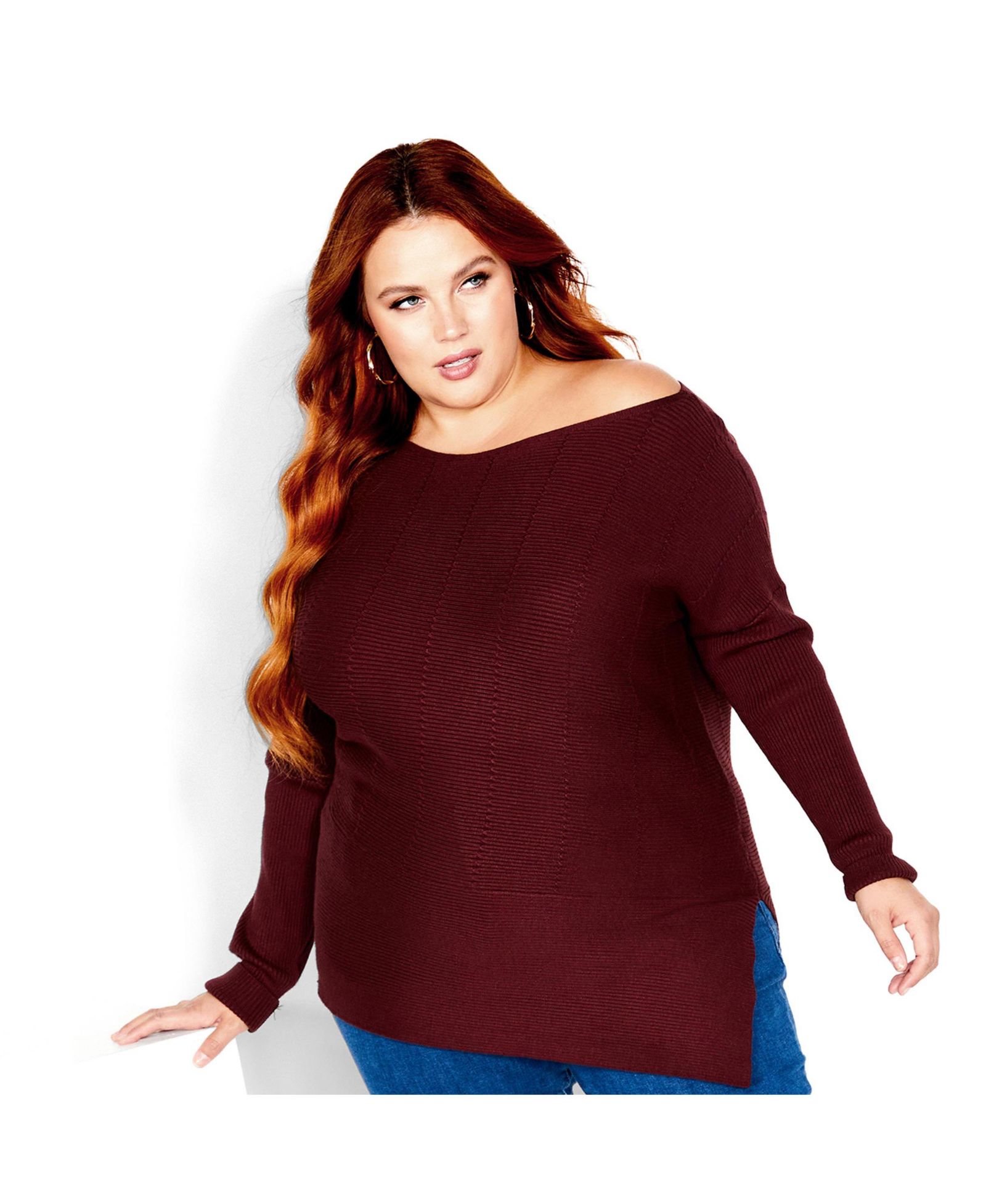 Свитер CITY CHIC Plus Size Lean In
