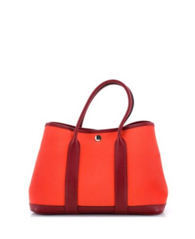 Сумка-тоут HERMÉS 30 Garden Party Toile and Leather