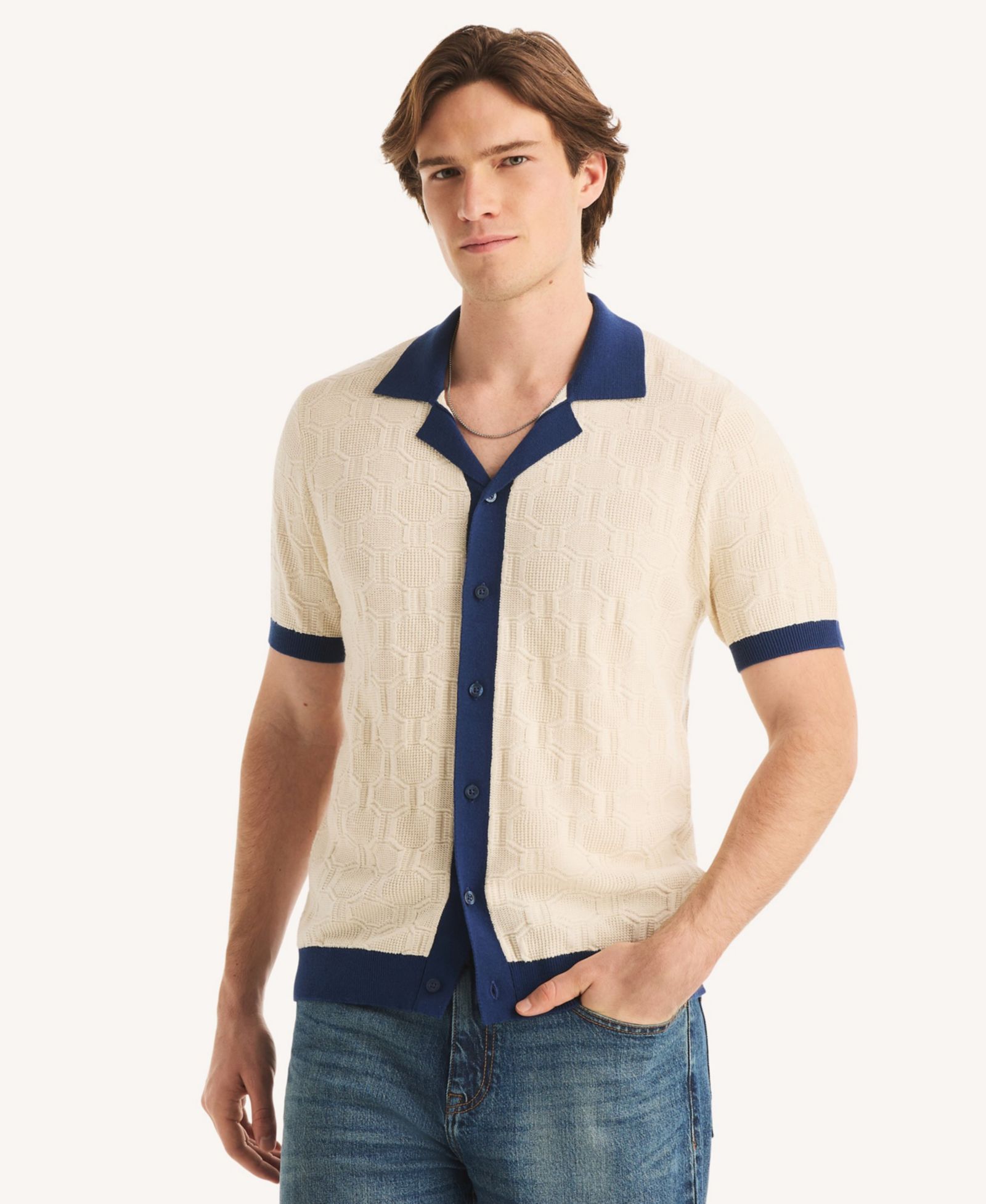 Nautica Men's Short-Sleeve Polo Sweater