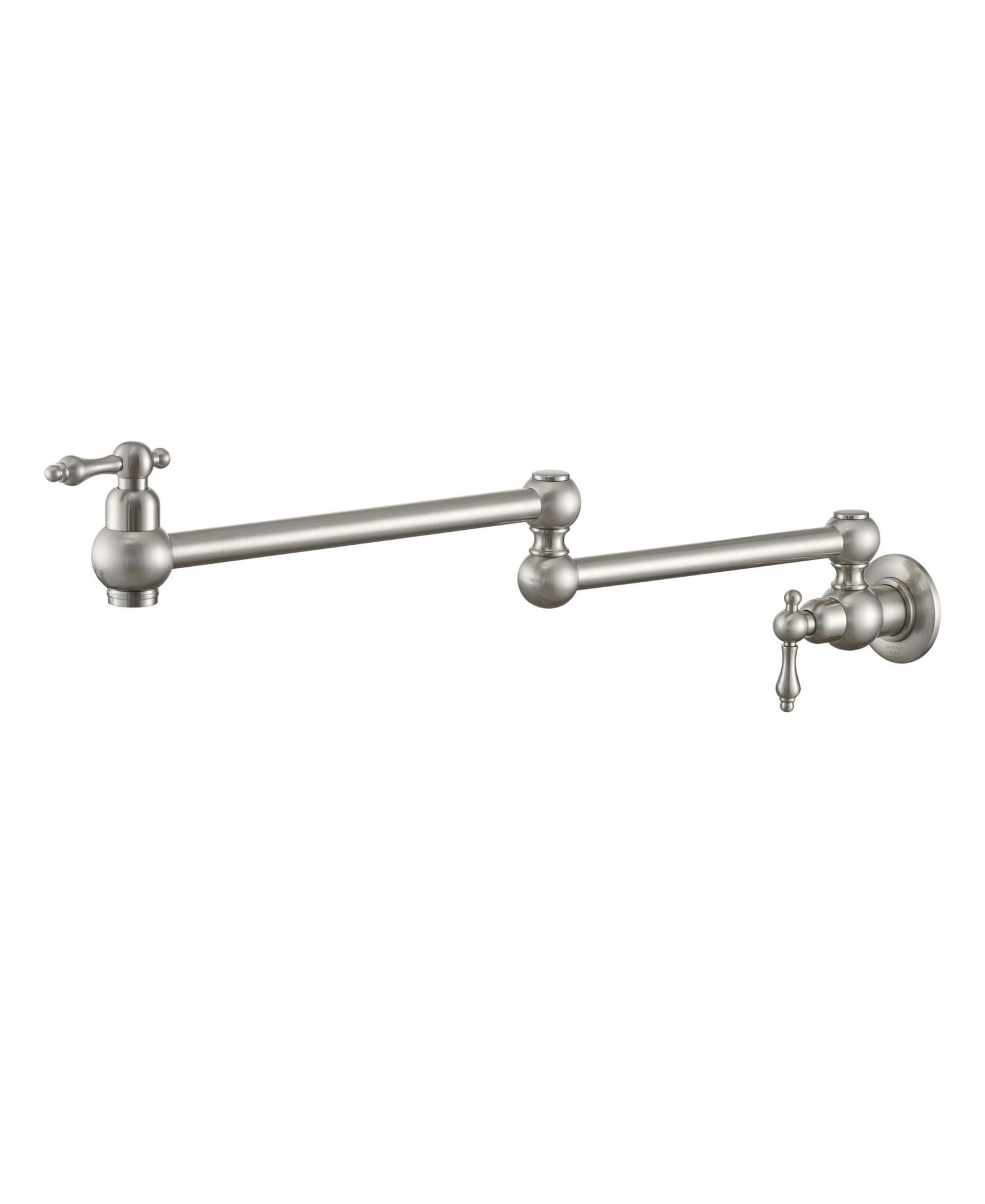 Boyel Living Pot Filler Faucet, Retro Single Hole Two Handles Wall Mount Kitchen Faucet, Double Joint Swing Arm Pot Filler Folding Kitchen Faucet