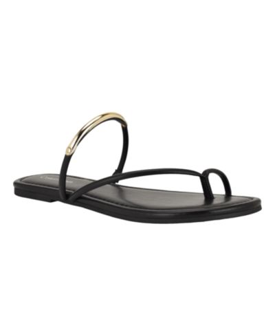Женские сандалии Calvin Klein Women's Bienna Strappy Ornamented Flat Slip-On