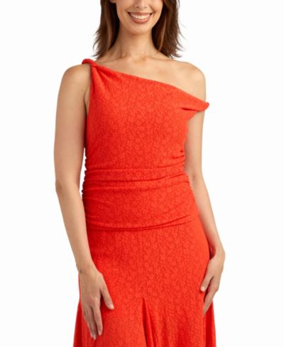 BCX Juniors'  Knit Lace Twist Neck Top