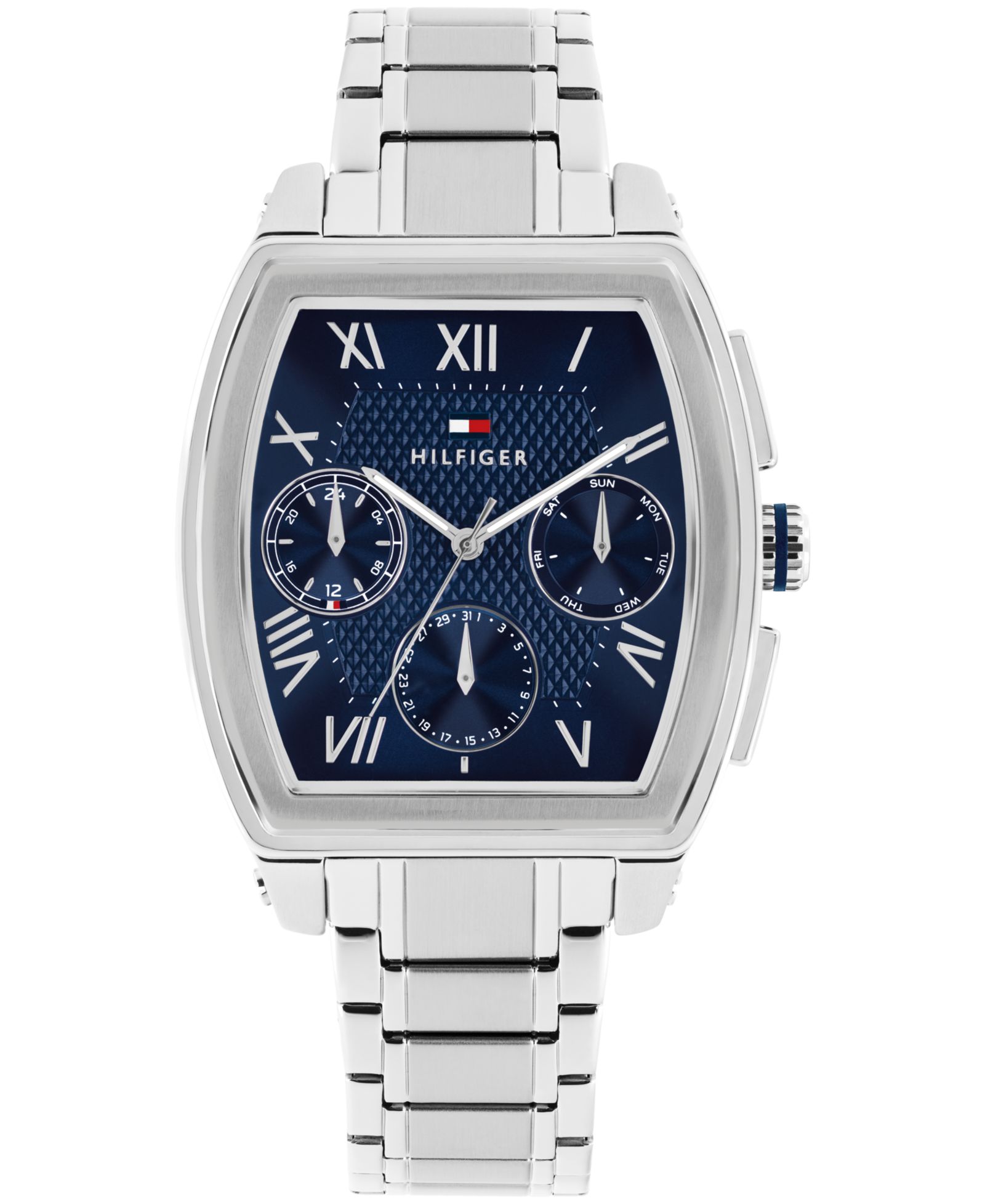 Tommy Hilfiger Men's Multifunction Silver Tone Stainless Steel Bracelet Watch, 36mm