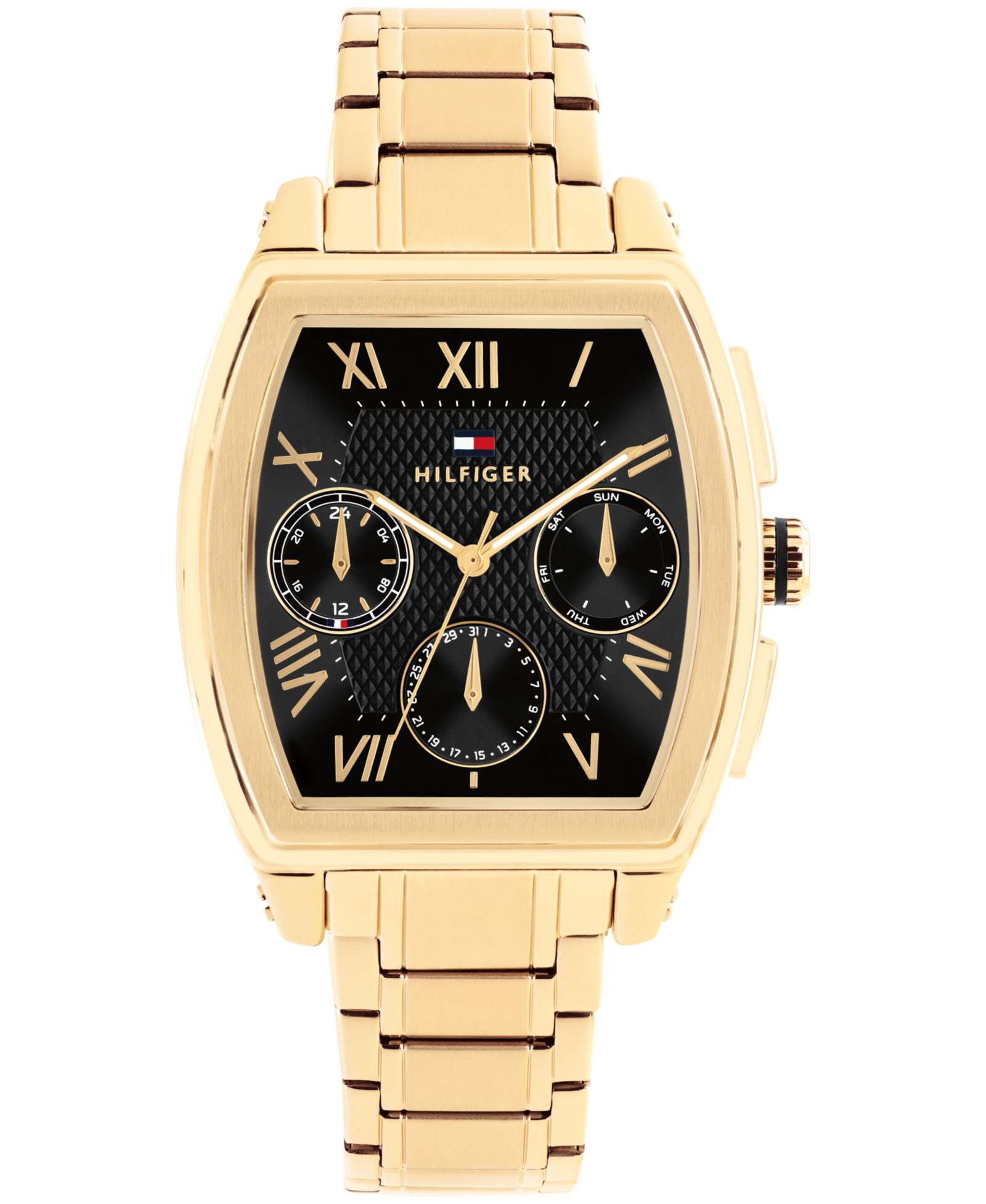 Tommy Hilfiger Men's Multifunction Gold Tone Stainless Steel Bracelet Watch, 36mm