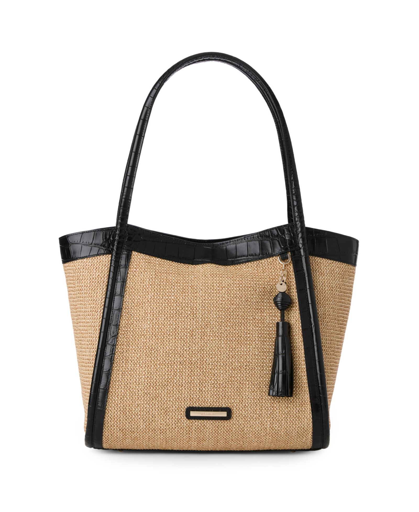 Brahmin Bailee Folsom Medium Raffia Tote Bag