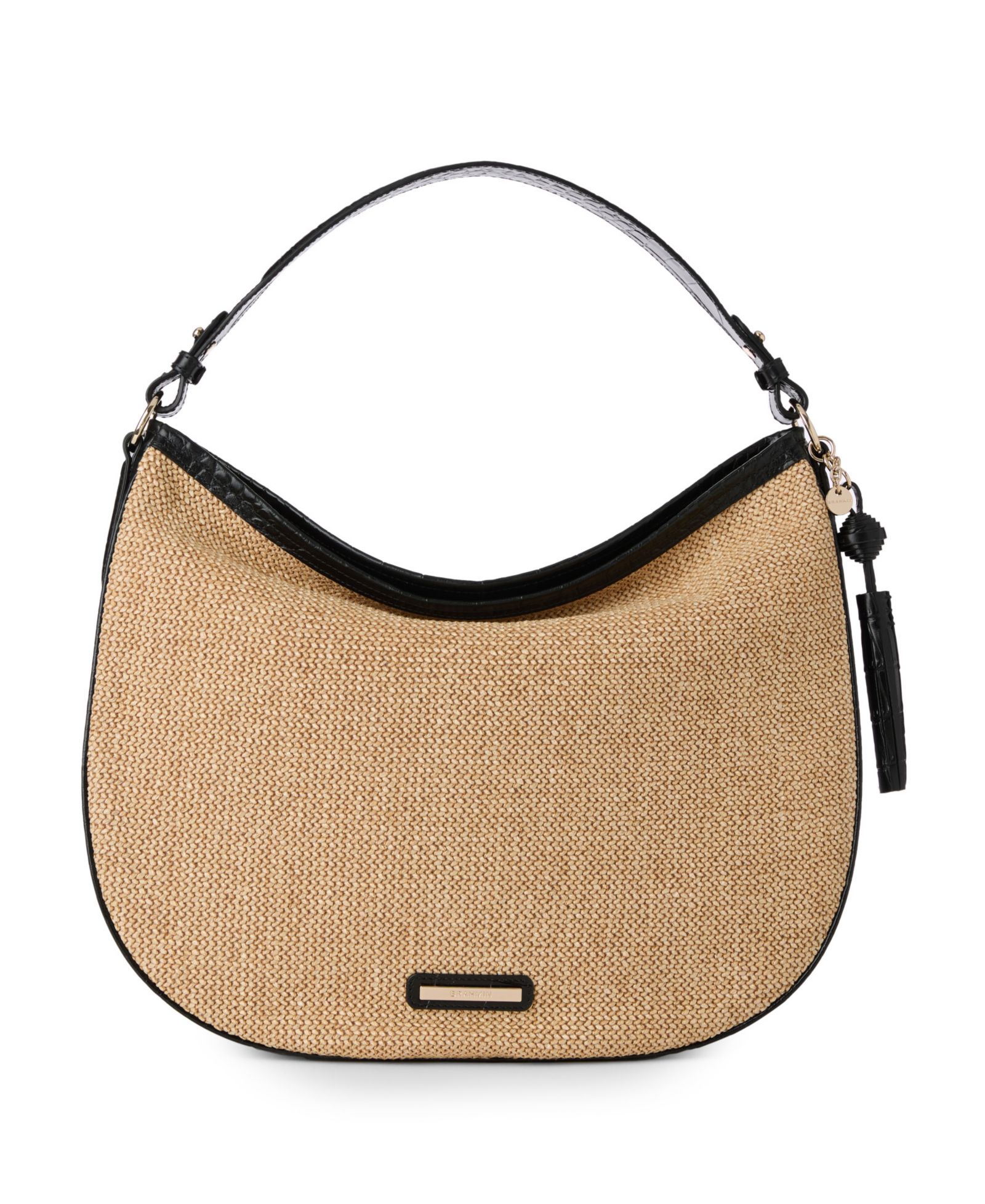 Brahmin Kathleen Folsom Medium Raffia Hobo Shoulder Bag